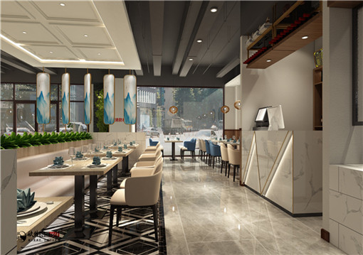 宁夏伊里乡餐厅装修设计|现代设计手法打造休闲空间