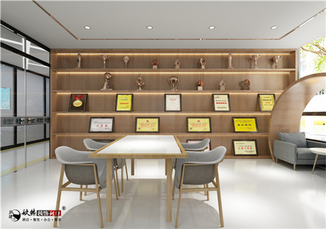 宁夏秦蕊营业厅办公室装修设计|洁净大方的高级质感空间