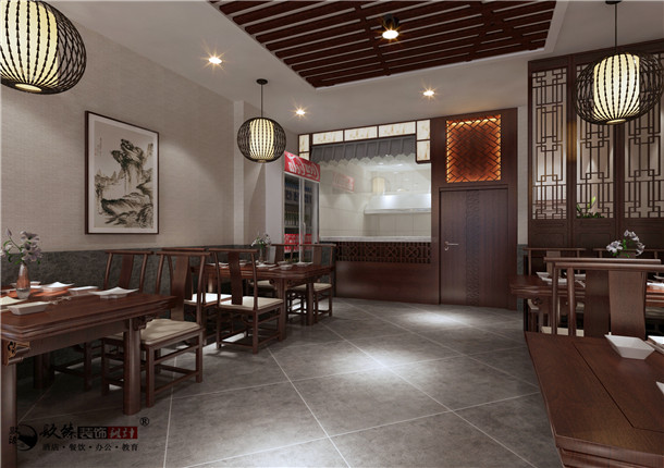宁夏丰府餐厅设计|整体风格的掌握上继承我们中式文化的审美观